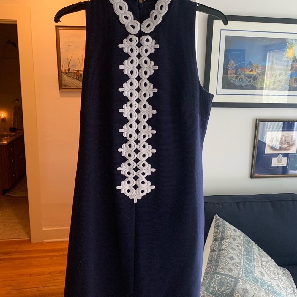 Lilly Pulitzer Calista High Collar Shift Dress.